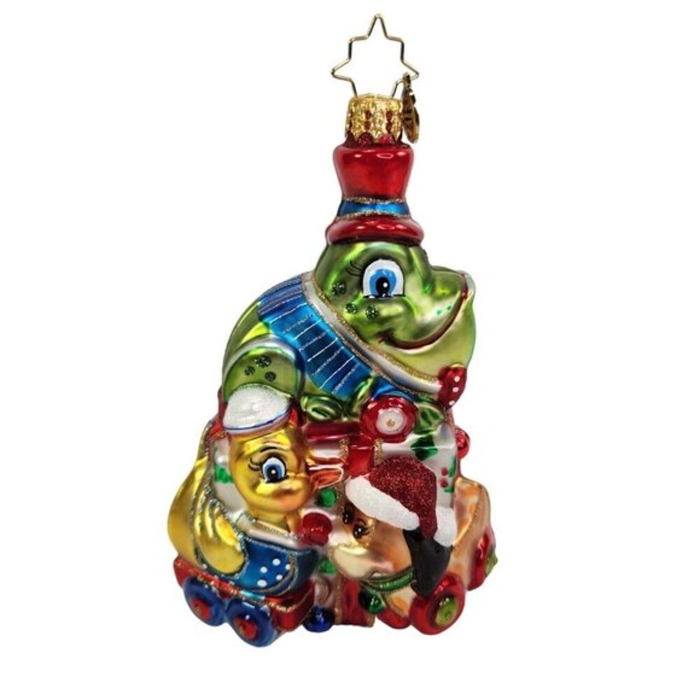 Christopher Radko‎ Ornament A Toadally Terrific Trio Hand Painted Blown Glass